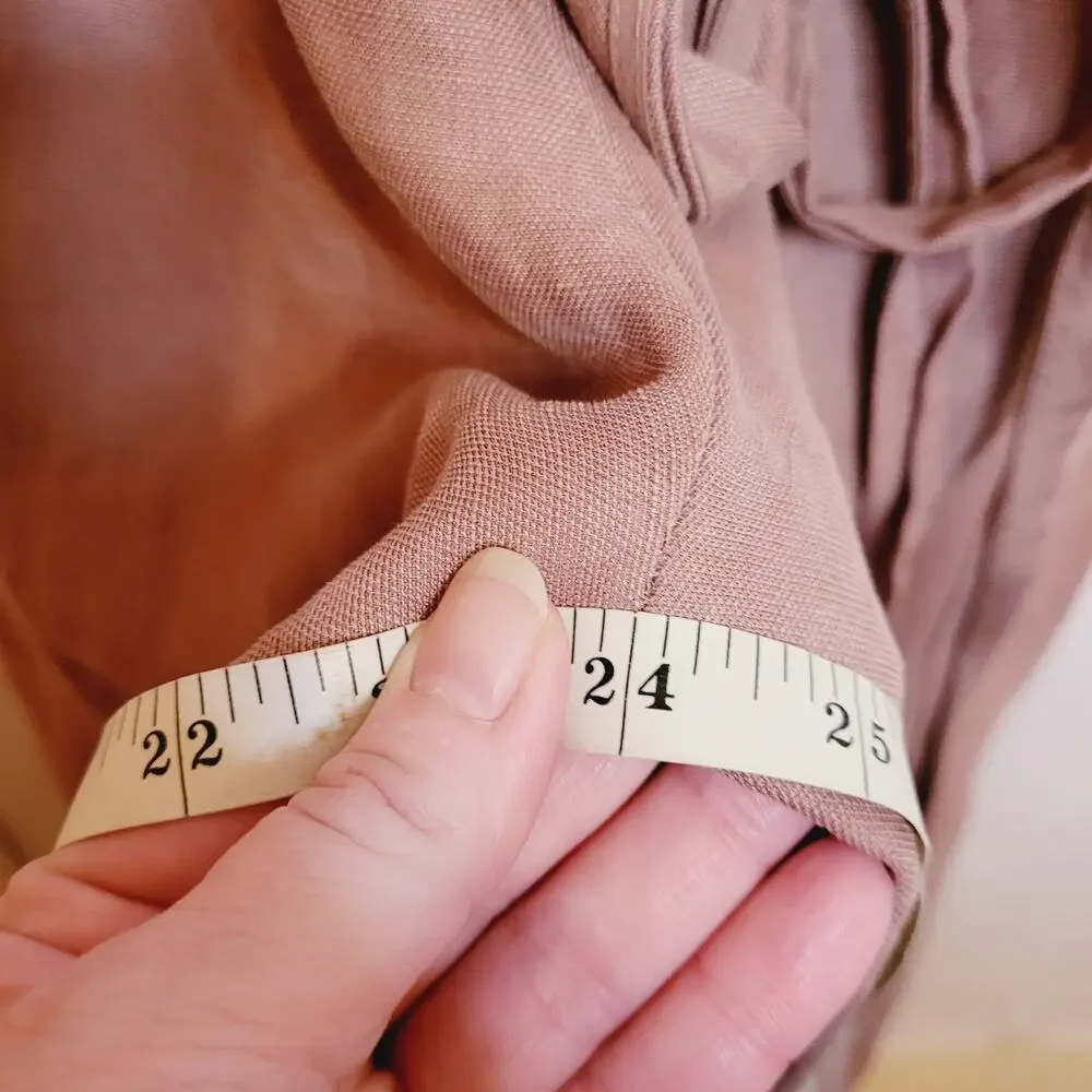 Aritzia Wilfred linen wrap tie brown wide leg jumpsuit Size 2 Boho Minimal